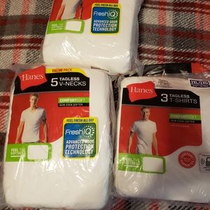 Mens V neck white tees